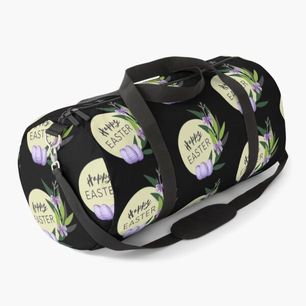 Item preview, Happy easter with violet eggs, bows and leaves designed and sold by MySciPic.