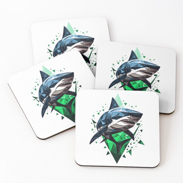 Item preview, Shark Shape Art - Green designed and sold by StefAnimal.