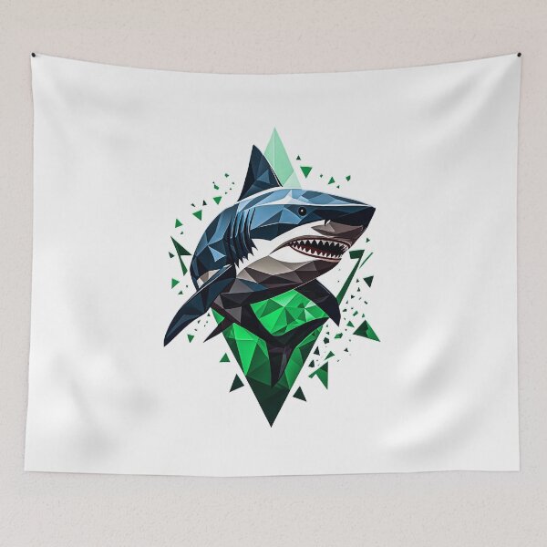 Item preview, Shark Shape Art - Green designed and sold by StefAnimal.