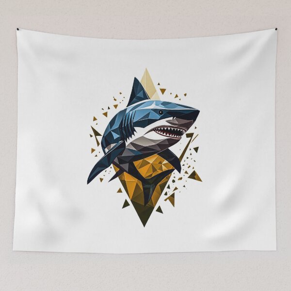Item preview, Shark Shape Art - Orange designed and sold by StefAnimal.