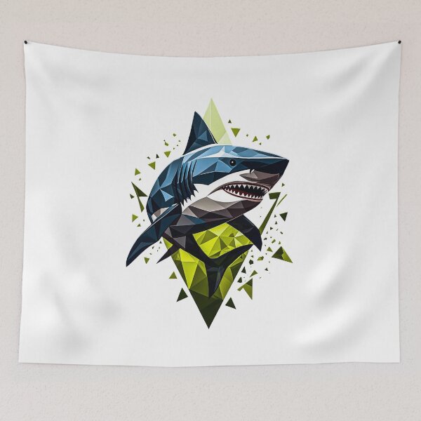 Item preview, Shark Shape Art - Yellow designed and sold by StefAnimal.