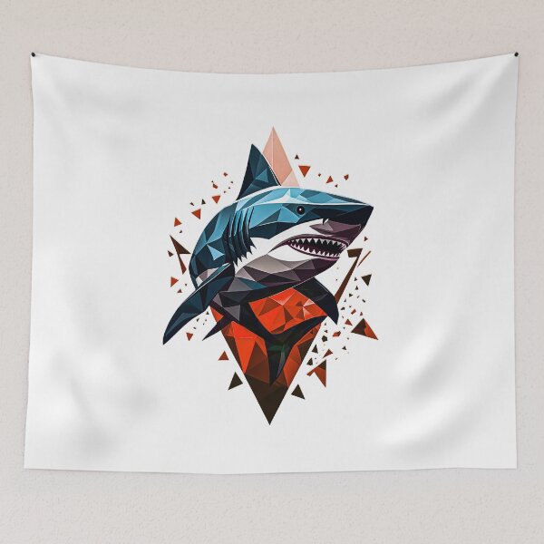 Item preview, Shark Shape Art - Red designed and sold by StefAnimal.