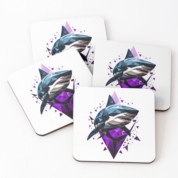 Item preview, Shark Shape Art - Purple designed and sold by StefAnimal.
