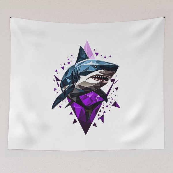 Item preview, Shark Shape Art - Purple designed and sold by StefAnimal.