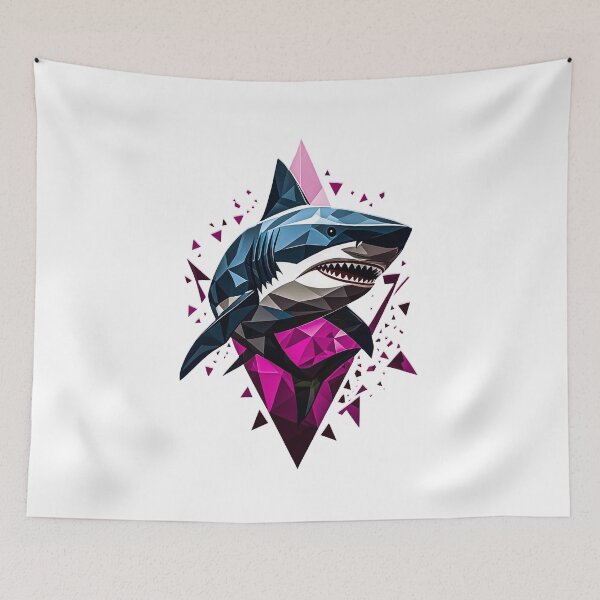 Item preview, Shark Shape Art - Pink designed and sold by StefAnimal.