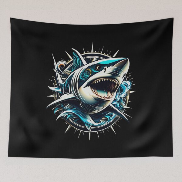 Item preview, Shark Art - Blue designed and sold by StefAnimal.