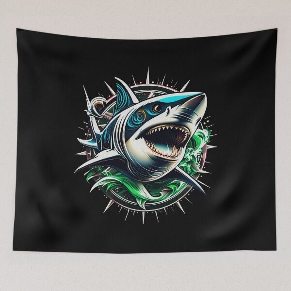 Item preview, Shark Art - Green designed and sold by StefAnimal.