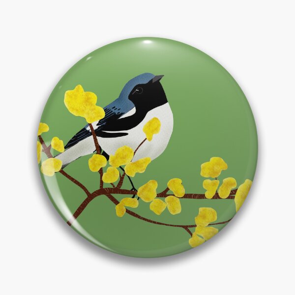Item preview, Black-throated Blue Warbler in Spicebush designed and sold by Peleegirl.