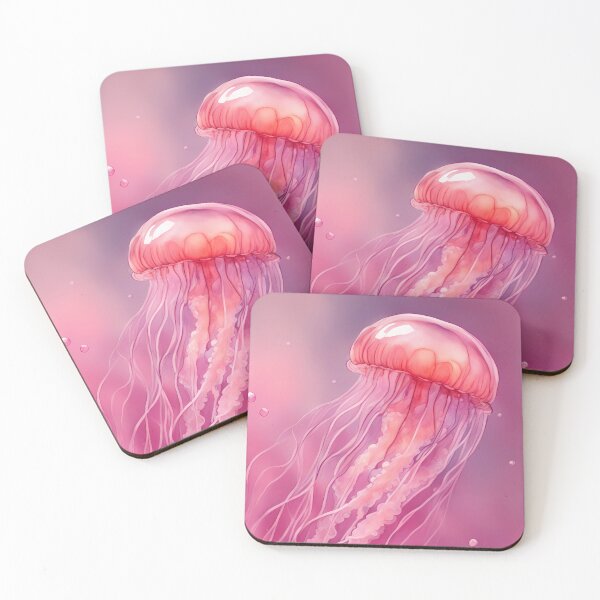 Item preview, Two Pink Jellyfish...es designed and sold by CalmnessbyChoice.