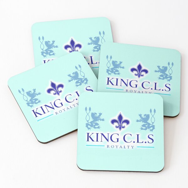 Item preview, King C.L.S Royalty Double Lion Fleur De Lis | Aqua Blue | Royal Blue | Pale Blue | Turquoise Blue  designed and sold by Kingcls.