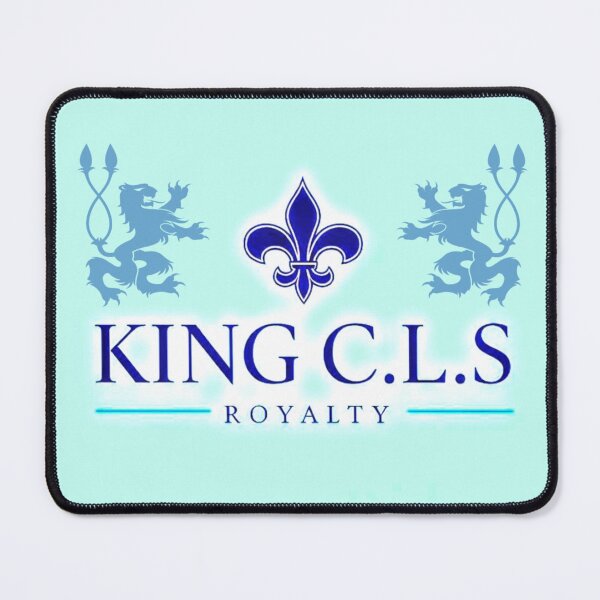 Item preview, King C.L.S Royalty Double Lion Fleur De Lis | Aqua Blue | Royal Blue | Pale Blue | Turquoise Blue designed and sold by Kingcls.
