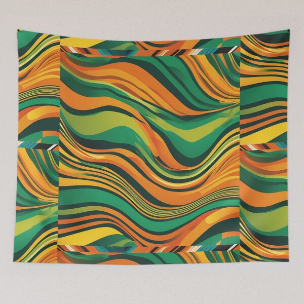 Item preview,  Flowing Energy Waves Psychedelic - calm haos designed and sold by Atarac.