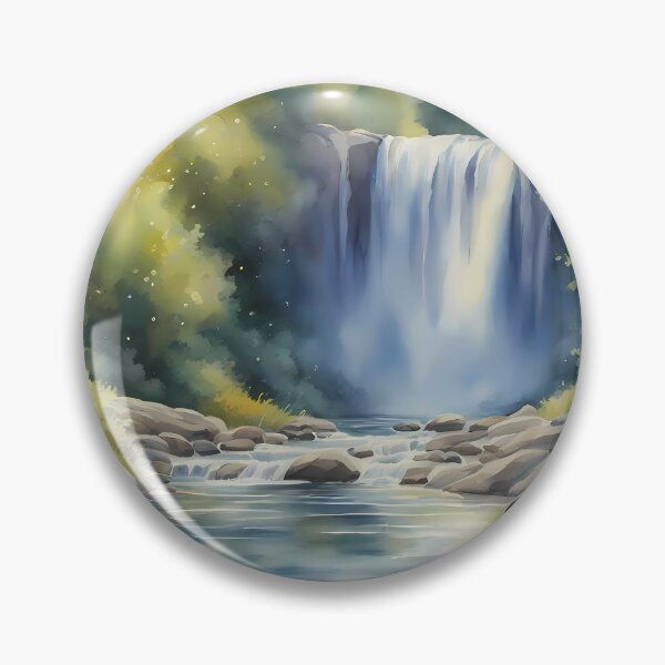 Item preview, Meditative Waterfall Art designed and sold by CalmnessbyChoice.
