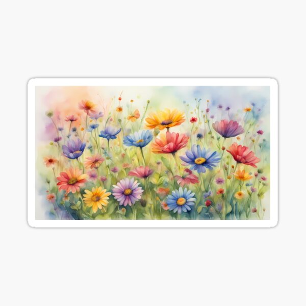 Vista previa del artículo con la obra «Pradera de verano colorida», diseñado y vendido por BookCovered.