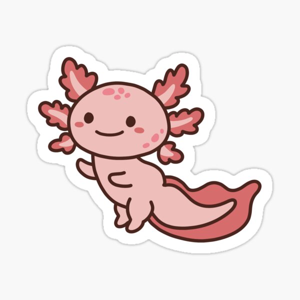 Vista previa del artículo con la obra «lindo axolotl», diseñado y vendido por Cute World.