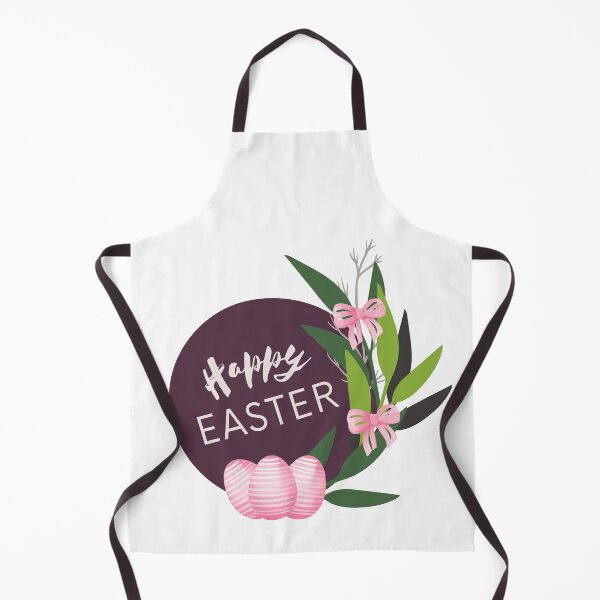 Item preview, Happy easter with pink eggs, bows and leaves designed and sold by MySciPic.