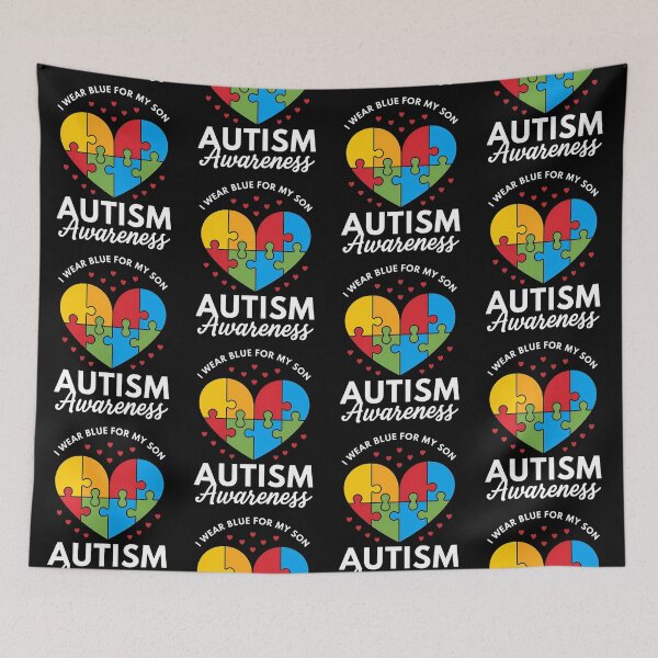 Item preview, I Wear Blue For my son Autism Awareness men women kids mom, autism awareness month designed and sold by BLZART.