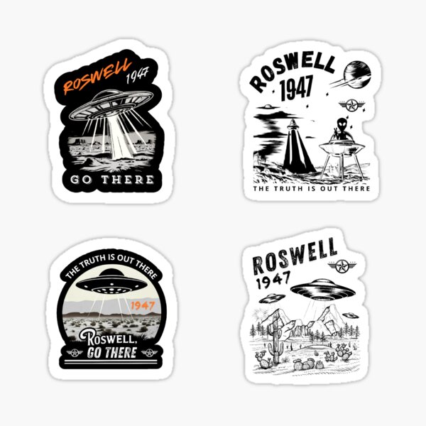 Item preview, Roswell 1947 sticker pack designed and sold by UFO-ART.