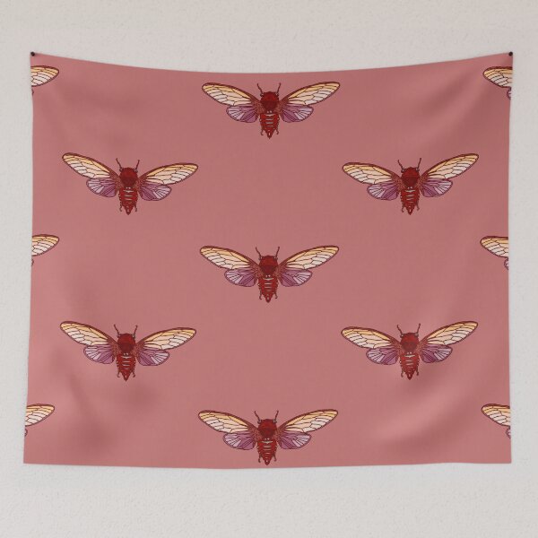 Item preview, Red Cicada - Elegant Vintage Insect Illustration designed and sold by simple-goose.