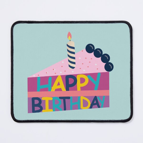 Item preview, Happy Birthday slice of cake with a candle designed and sold by AlginaPugachova.