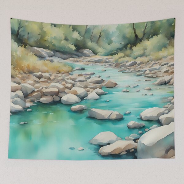Item preview, Turquoise Rocky Creek designed and sold by CalmnessbyChoice.
