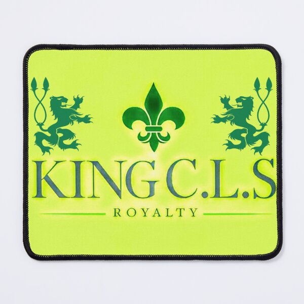 Item preview, King C.L.S Royalty Double Lion Fleur De Lis | Yellow Green | Emerald Green | Dark Grey | Hunter Green designed and sold by Kingcls.