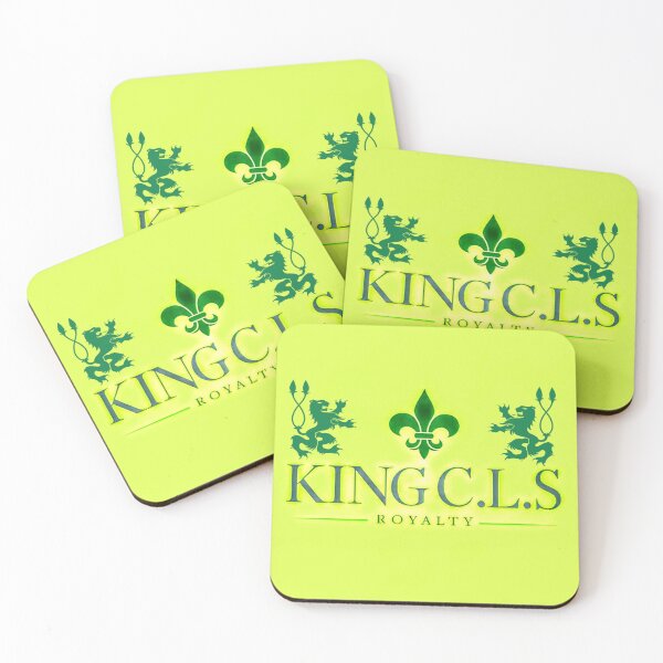 Item preview, King C.L.S Royalty Double Lion Fleur De Lis | Yellow Green | Emerald Green | Dark Grey | Hunter Green designed and sold by Kingcls.