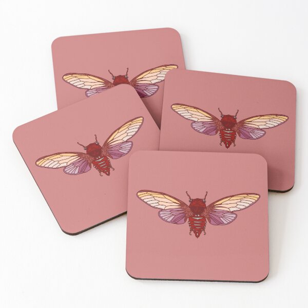 Item preview, Red Cicada - Elegant Vintage Insect Illustration designed and sold by simple-goose.