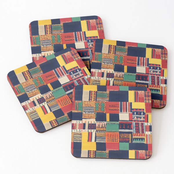 Item preview, Kente cloth, generated by AI, Ghanaian textile made of hand-woven strips of silk and cotton designed and sold by House-of-Wyld.