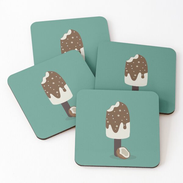 Item preview, Flat Design Illustration with Ice Lolly Cococnut designed and sold by AlginaPugachova.
