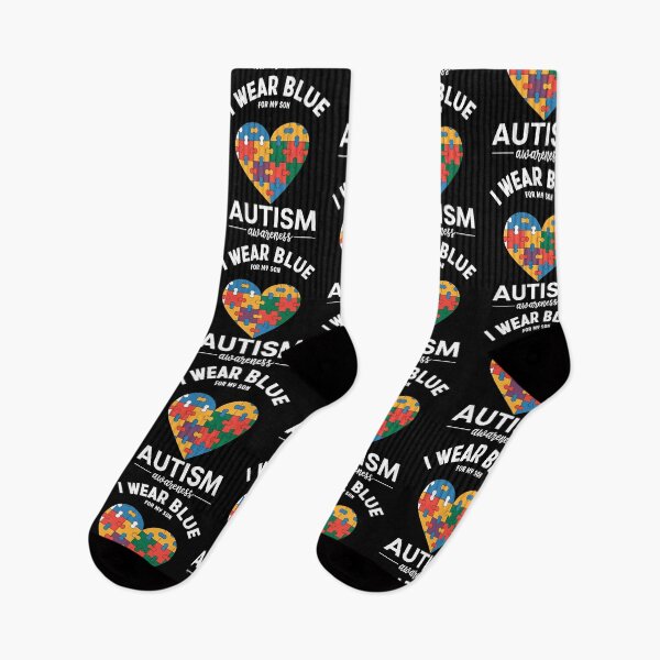 Item preview, I Wear Blue For my son Autism Awareness men women kids mom, autism awareness month designed and sold by BLZART.