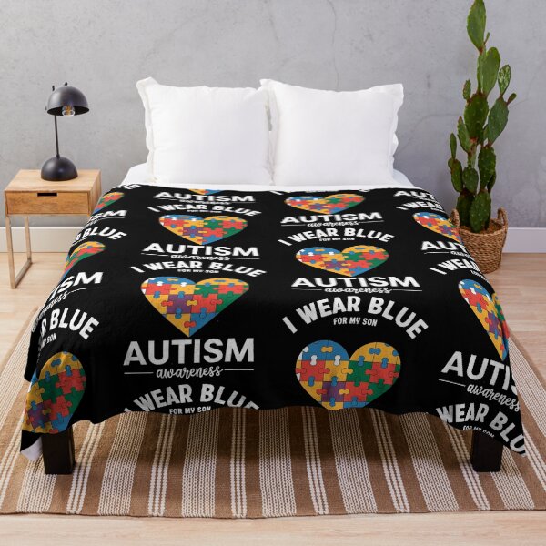 Item preview, I Wear Blue For my son Autism Awareness men women kids mom, autism awareness month designed and sold by BLZART.