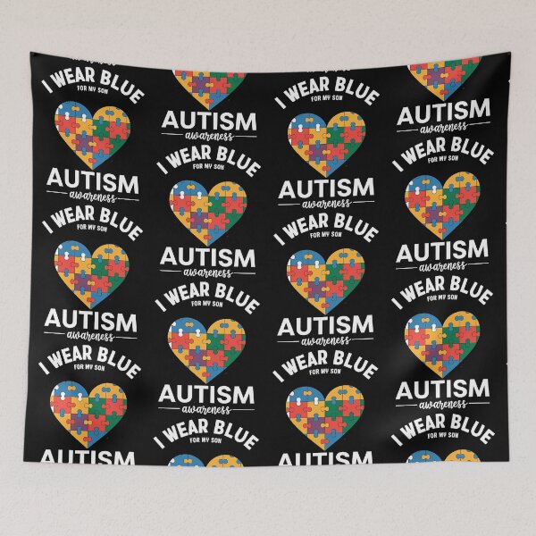 Item preview, I Wear Blue For my son Autism Awareness men women kids mom, autism awareness month designed and sold by BLZART.