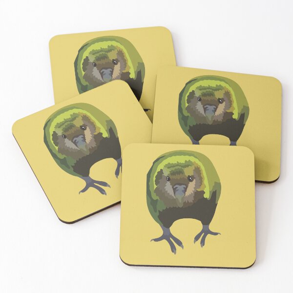 Item preview, K is for Kakapo ,Kakapo – Rare Flightless Parrot from New Zealand Wildlife Art designed and sold by PrettylittlepastelUk.