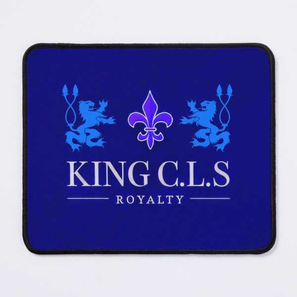 Item preview, King C.L.S Royalty Double Lion Fleur De Lis | Royal Blue | Cool Blue | Silver designed and sold by Kingcls.