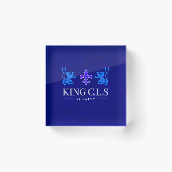 Item preview, King C.L.S Royalty Double Lion Fleur De Lis | Royal Blue | Cool Blue | Silver designed and sold by Kingcls.