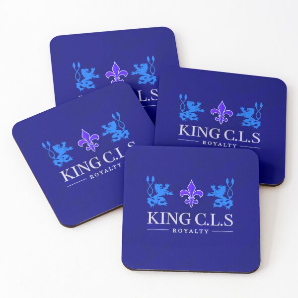 Item preview, King C.L.S Royalty Double Lion Fleur De Lis | Royal Blue | Cool Blue | Silver designed and sold by Kingcls.