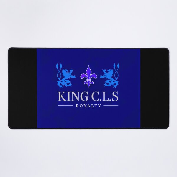 Item preview, King C.L.S Royalty Double Lion Fleur De Lis | Royal Blue | Cool Blue | Silver designed and sold by Kingcls.