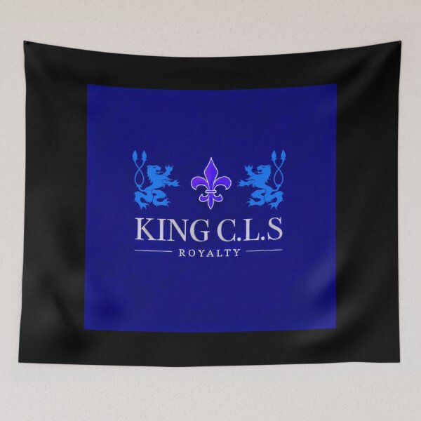 Item preview, King C.L.S Royalty Double Lion Fleur De Lis | Royal Blue | Cool Blue | Silver designed and sold by Kingcls.