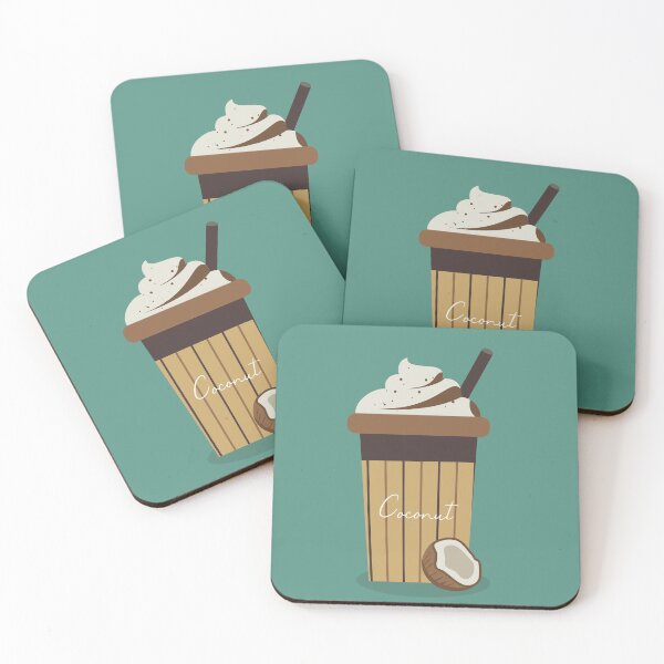 Item preview,  Flat Design with Coconut Milkshake designed and sold by AlginaPugachova.