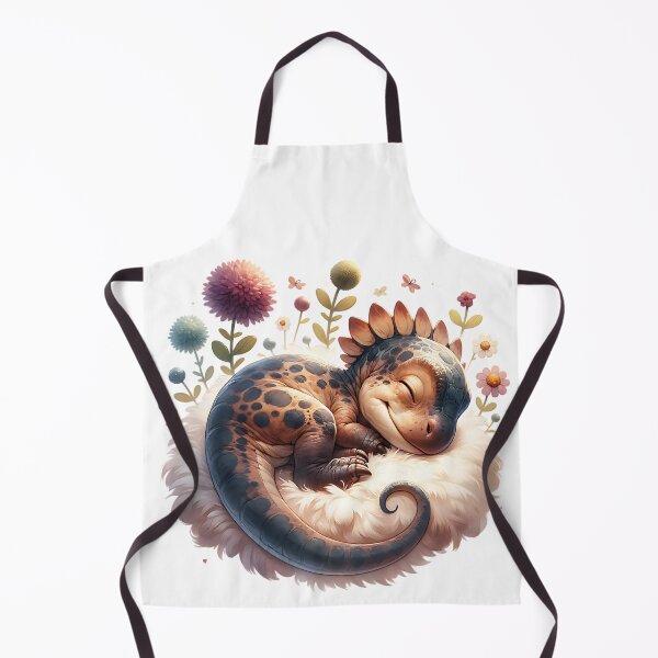 Item preview, Sleepy Baby Allosaurus – Watercolor Prehistoric Dream designed and sold by PimiArt.