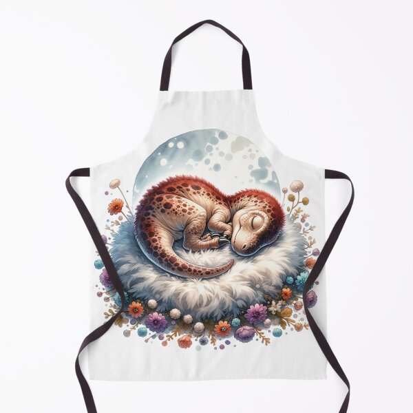 Item preview, Sleepy Baby Brontosaurus – Watercolor Prehistoric Dream designed and sold by PimiArt.