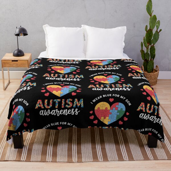 Item preview, I Wear Blue For my son Autism Awareness men women kids mom, autism awareness month designed and sold by BLZART.
