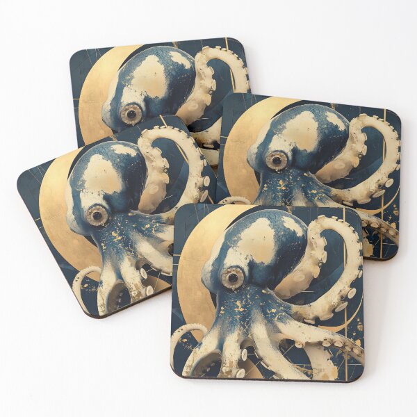 Item preview, Elegant Great Golden Octopus designed and sold by Earth Celebration Designs.
