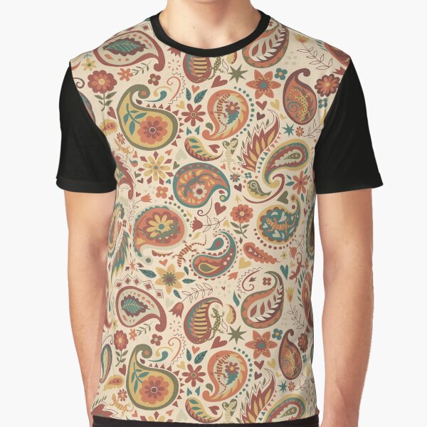 Paisley Lizard surprise - bohemian floral pattern by Cecca Designs Graphic T-Shirt