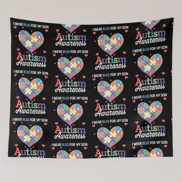 Item preview, I Wear Blue For my son Autism Awareness men women kids mom, autism awareness month designed and sold by BLZART.