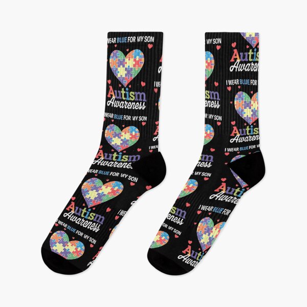 Item preview, I Wear Blue For my son Autism Awareness men women kids mom, autism awareness month designed and sold by BLZART.