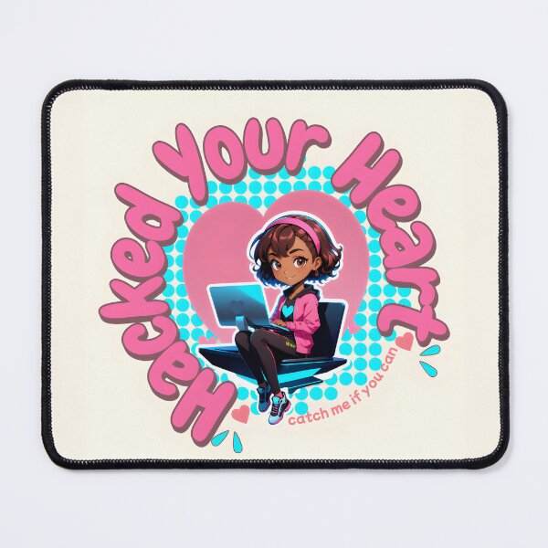 Item preview, Hacked Your Heart – Cute Cyberpunk Hacker Girl Aesthetic T-Shirt designed and sold by HoneyNutCrisis.