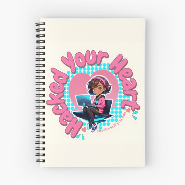 Item preview, Hacked Your Heart – Cute Cyberpunk Hacker Girl Aesthetic T-Shirt designed and sold by HoneyNutCrisis.