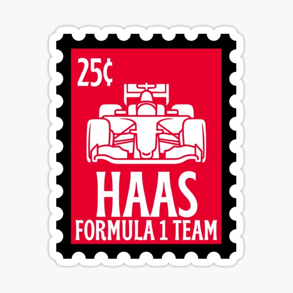 Vista previa del artículo con la obra «Sello del equipo de Fórmula 1 de Haas», diseñado y vendido por AquaCultured.